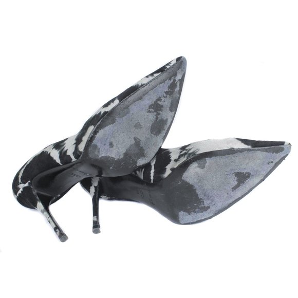 ELYSE WALKER Black & Gray Suede 'Sable' Tie Dye Pointed Toe Pumps Size 9 1/2 - Picture 6 of 6